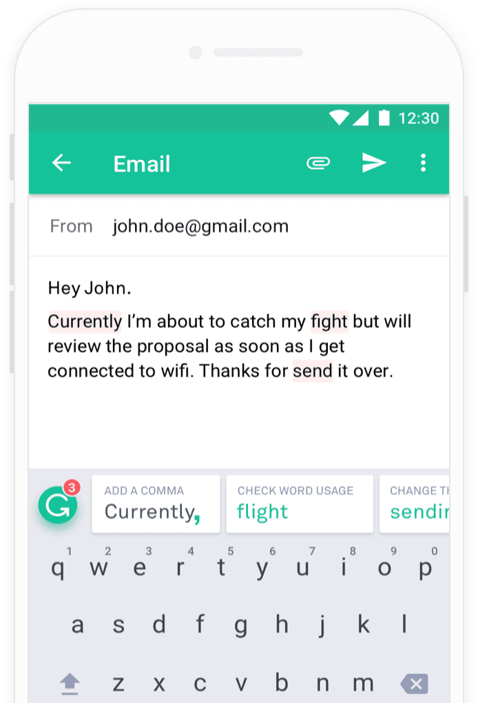 grammarly mobile keyboard